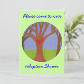 Adoptie Tree Douche uitnodiging (Staand voorkant)