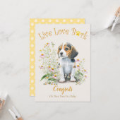 Adoptie van Beagle Dog, Gotcha Day Kaart (Voorkant / Achterkant in situ)