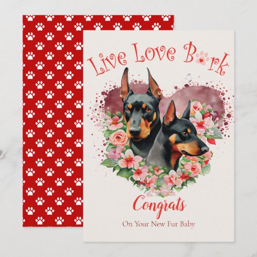 Adoptie van Dobermann, Gotcha-dag Kaart (Voorkant / Achterkant)