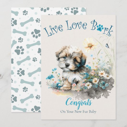 Adoptie van Havanese honden, Gotcha-dag Kaart (Voorkant / Achterkant)