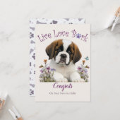 Adoptie van Sint-Bernhardhonden, Gotcha-dag Kaart (Voorkant / Achterkant in situ)