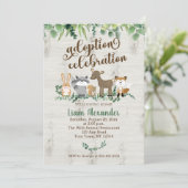 Adoptie Viering Feest Bosdieren Kaart (Staand voorkant)
