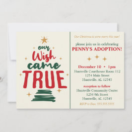 Adoptie Viering Kerst Onze Wens Is Vervuld Kaart