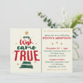 Adoptie Viering Kerstmis Onze wens kwam uit Kaart (Staand voorkant)