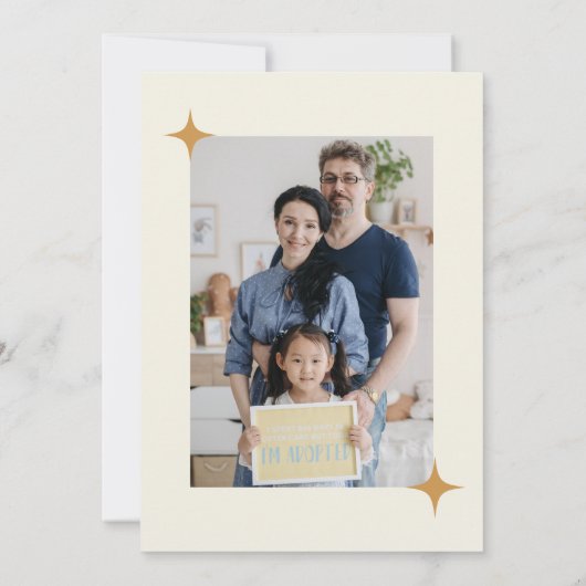 Adoptie Viering Kerstmis Onze wens kwam uit Kaart (Achterkant)