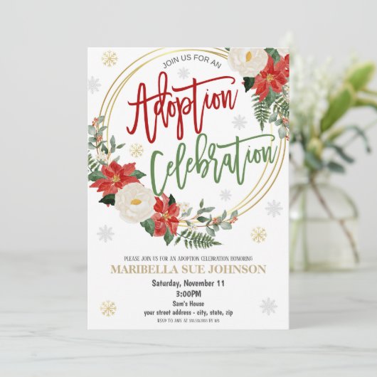 Adoptie Viering Uitnodiging (Staand voorkant)