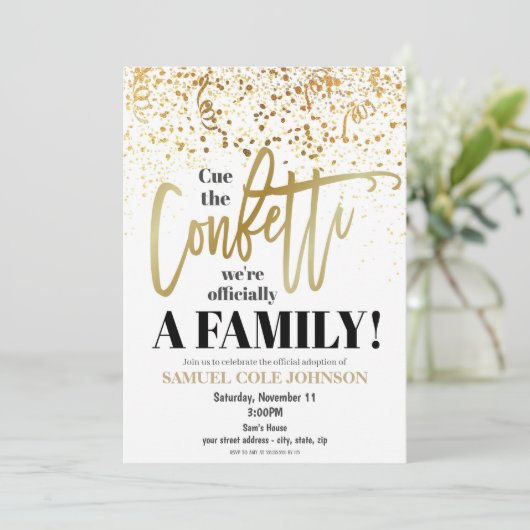 Adoptie Viering Uitnodiging (Staand voorkant)