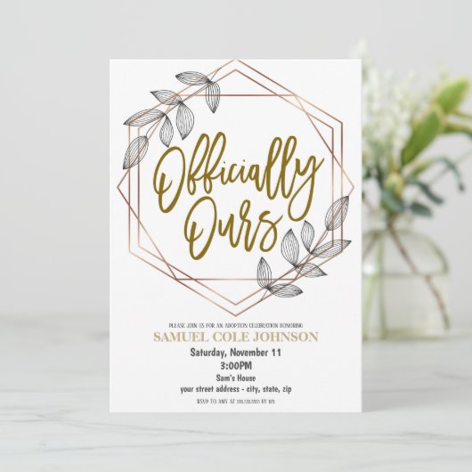 Adoptie Viering Uitnodiging (Staand voorkant)