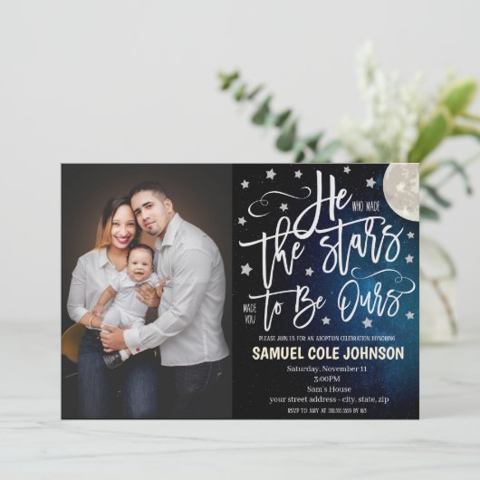 Adoptie Viering Uitnodiging (Staand voorkant)