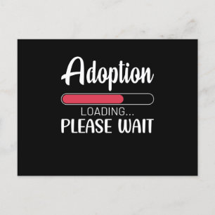 Adoptie wordt geladen, even geduld feestdagenkaart