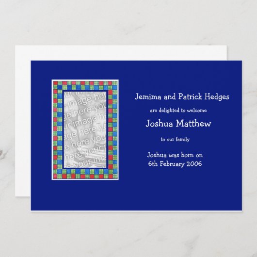  adoptieaankondiging fotokaart aankondiging (Voorkant / Achterkant)