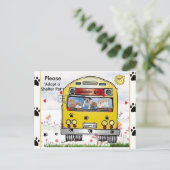 Adoptiebus voor katten en honden briefkaart (Staand voorkant)