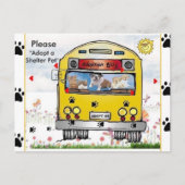 Adoptiebus voor katten en honden briefkaart (Voorkant)