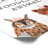 Adoptiecentrum | Gir Woodland Birthday Party Sign Poster (Hoek)