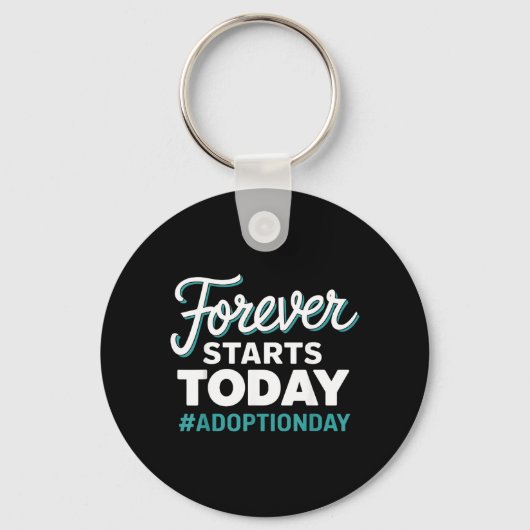 Adoptiedag 'Forever Starts Today' Sleutelhanger (Voorkant)