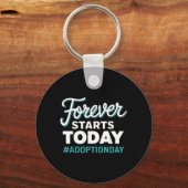 Adoptiedag 'Forever Starts Today' Sleutelhanger (Voorkant)