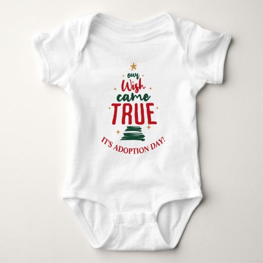 Adoptiedag Kindercadeau "Onze wens kwam uit" Romper (Voorkant)