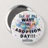 Adoptiedag Knop Ronde Button 4,0 Cm (Voorkant /achterkant)