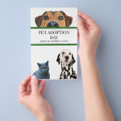 Adoptiedag voor huisdieren flyer (Hand)