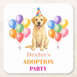 Adoptiefeest Gotcha-dag Labrador Hond Huisdier Kartonnen Onderzetters