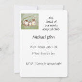 Adoptiefeest Sweet Bird Family Art Kaart (Achterkant)