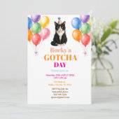 Adoptiefeest Tuxedo Kat Huisdier Kaart (Staand voorkant)