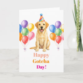 Adoptiefeestje Gotcha-dag Labrador Hond Huisdier Kaart