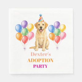 Adoptiefeestje Gotcha-dag Labrador Hond Huisdier Servet