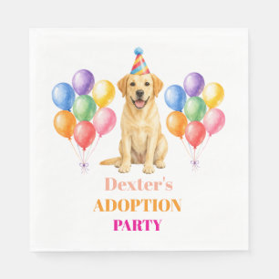 Adoptiefeestje Gotcha-dag Labrador Hond Huisdier Servet
