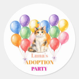 Adoptiefeestje Gotcha-dag Schotse kat Huisdier Ronde Sticker