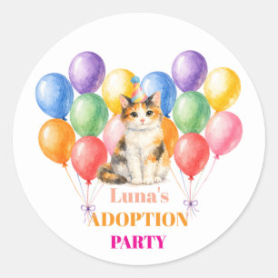 Adoptiefeestje Gotcha-dag Schotse kat Huisdier Ronde Sticker