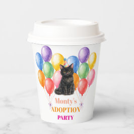 Adoptiefeestje Gotcha-dag Zwarte Kat Huisdier Papieren Bekers
