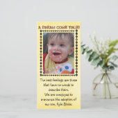 adoptiefotokaart aankondiging (Staand voorkant)