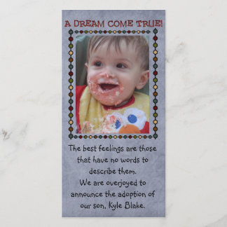adoptiefotokaart aankondiging