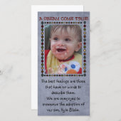 adoptiefotokaart aankondiging (Voorkant / Achterkant)