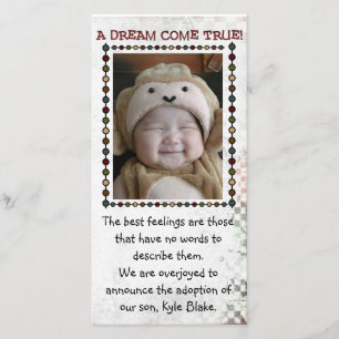 adoptiekaart aankondiging