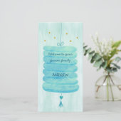 Adoptiekaart blauw - een eeuwig familielamp (Staand voorkant)