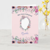 Adoptiekaart Voeg je foto nieuwe dochter toe Kaart (Gele Bloem)