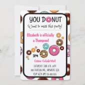 Adoptiepartij Modern Pink Donut Party Kaart (Voorkant)