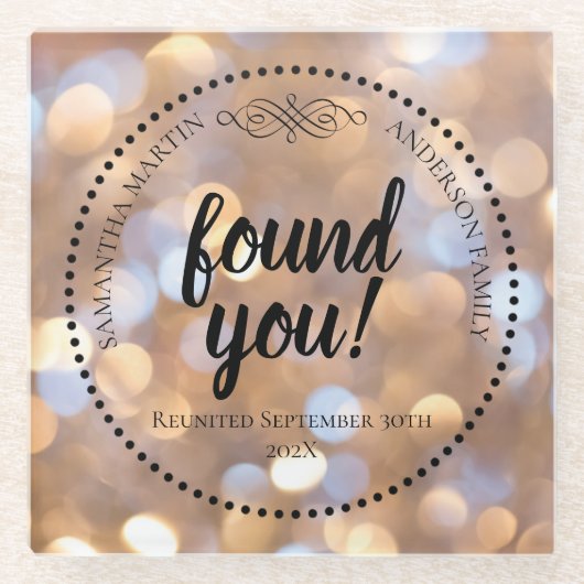 Adoptiereünie Glazen Onderzetter (Voorkant)