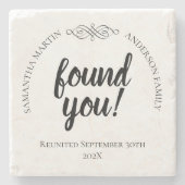 Adoptiereünie Stenen Onderzetter (Voorkant)