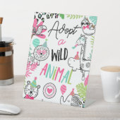 adoptiestation voor wilde dieren reclamebord met voetstuk (Insitu)