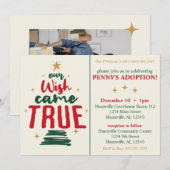 Adoptieviering Kerstmis Onze Wens Is Vervuld Kaart (Voorkant / Achterkant)