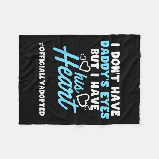 Adoption Announcement Day Family Dad Heart  Fleece Deken (Voorkant (Horizontaal))