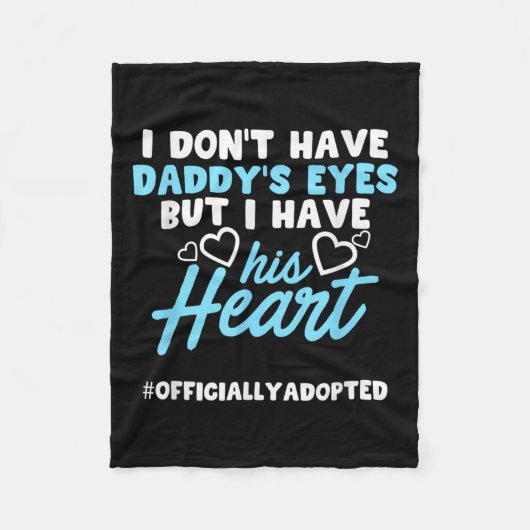Adoption Announcement Day Family Dad Heart  Fleece Deken (Voorkant)