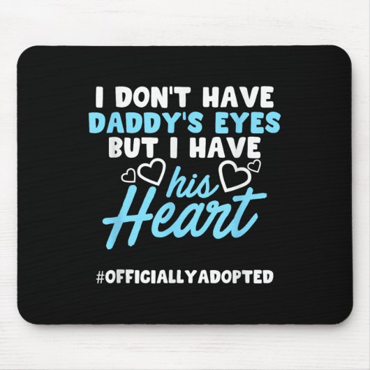 Adoption Announcement Day Family Dad Heart Muismat (Voorkant)