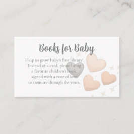 Adoption Baby Shower Books for Baby Request Card Informatiekaartje