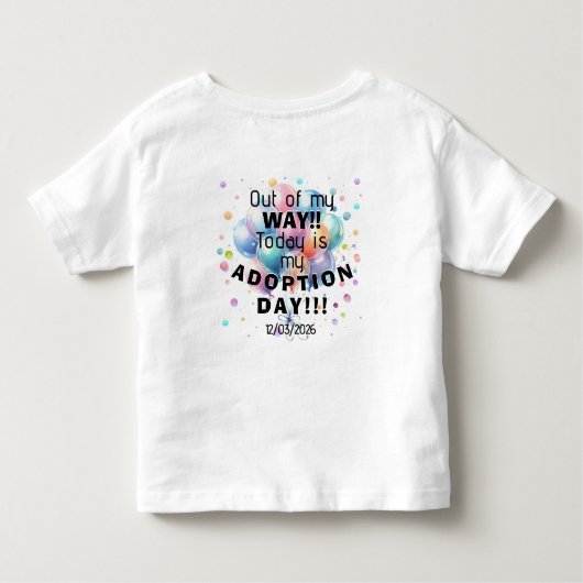 Adoption Day  Kinder Shirts (Achterkant)