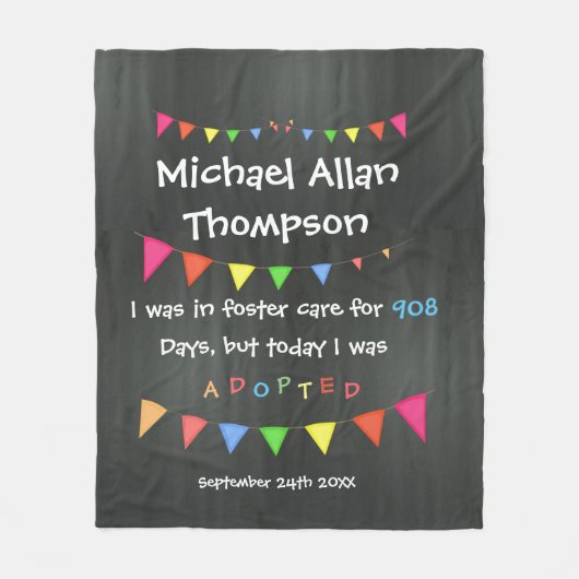 Adoption From Foster Care Custom Fleece Blanket Deken (Voorkant)