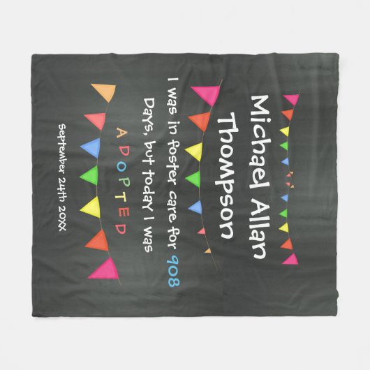 Adoption From Foster Care Custom Fleece Blanket Deken (Voorkant (Horizontaal))